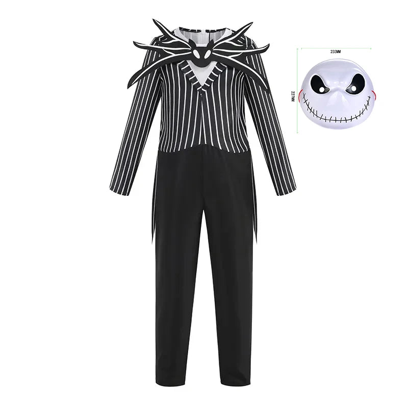 Baby Girls Halloween Costumes Cosplay Dress Nightmare Before Xmas Children Carnival Princess Sally Party Clothes 2-10 Years