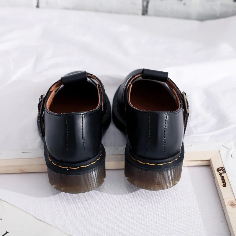 Spring and Autumn Casual Shoes for Men and Women 2025 Fashion Mary Jane Shoes Women Thick-soled British Business Casual Shoes 45