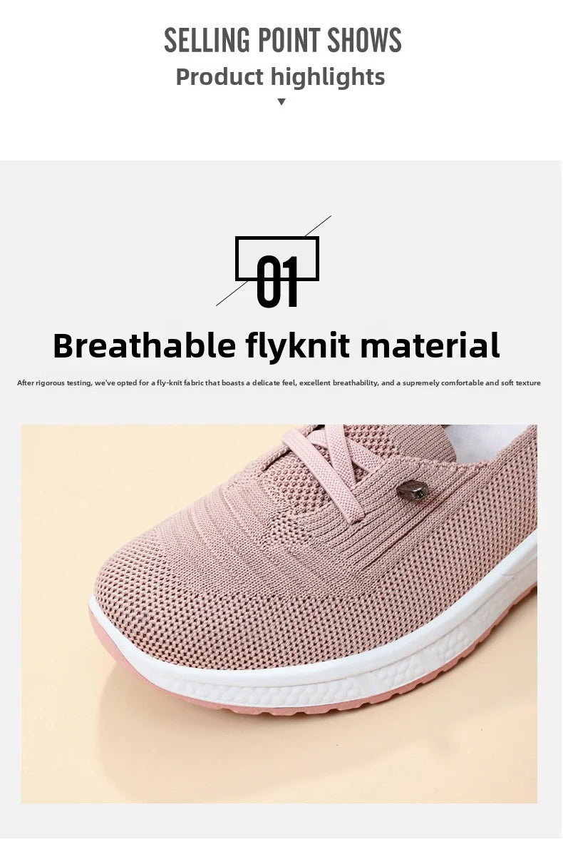 Summer Women's Sneakers Breathable Slip on Walking Shoes Mesh Low Top Womens Vulcanized Shoes Soft Sole Lightweight Women Shoes