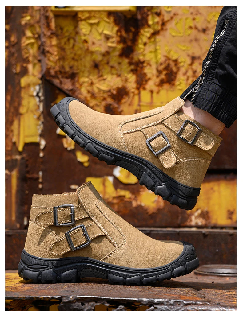 Men Work Safety Boots Indestructible Welder Shoes Steel Toe Work Shoes Anti smashing Security Protective Men Safety Shoes