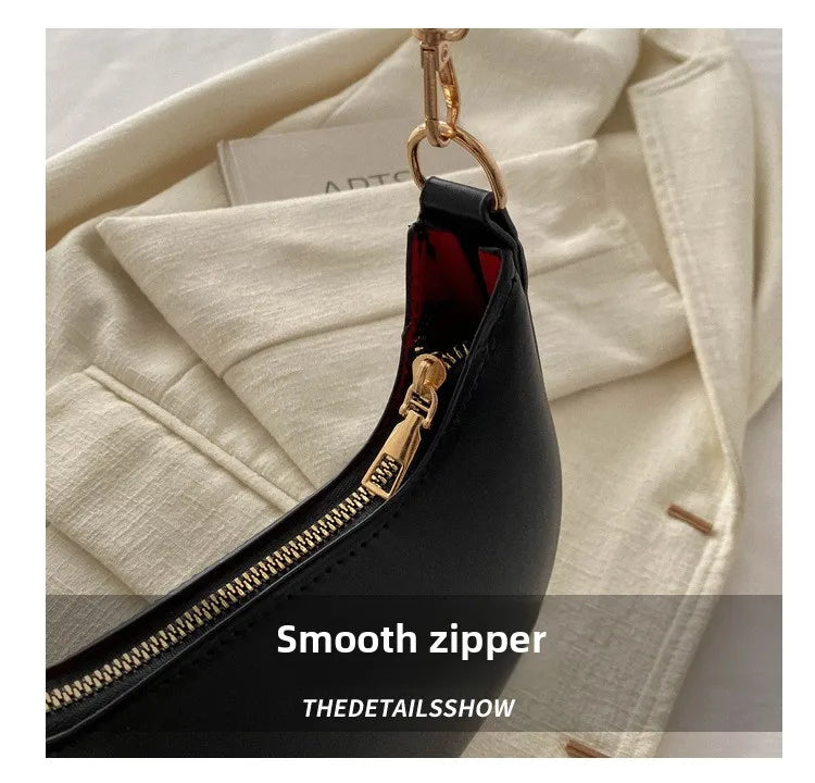 New Fashionable High-end Moon-shaped Baseball Bag Showing Luxury Women's Single Shoulder Bag Elegant lady Handbags bolso mujer