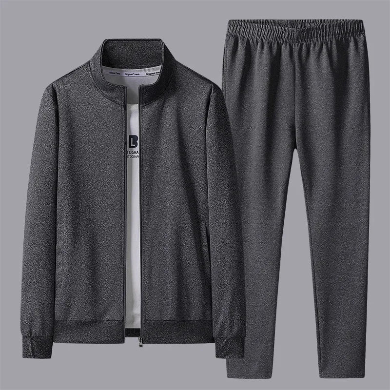 Casual Sportswear Set for Middle-Aged And Elderly Men Spring Autumn New Style Two-Piece Suit Dad Clothes Comfortable Fitness Out