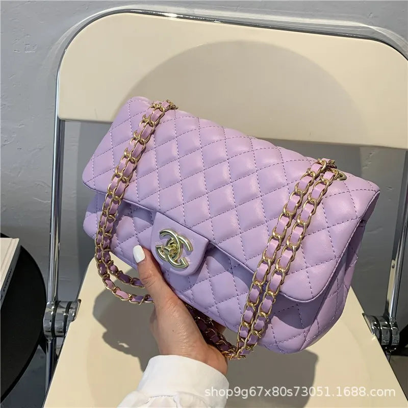 2025 Fashionable New Versatile Commuter Women's Bag Large-capacity One-shoulder Crossbody Bag with Diamond Chain Bag