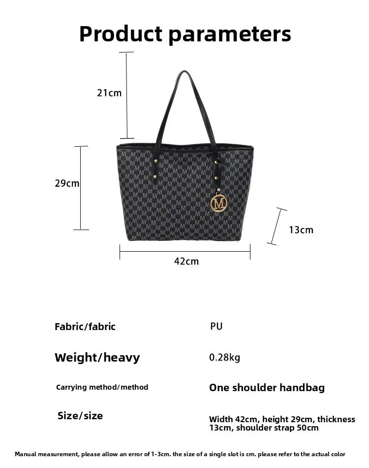 Large Capacity Commuting Tote Bags Fashionable Printed Pu Leather Handbag for Women College Students Class Handbags Shoulder Bag