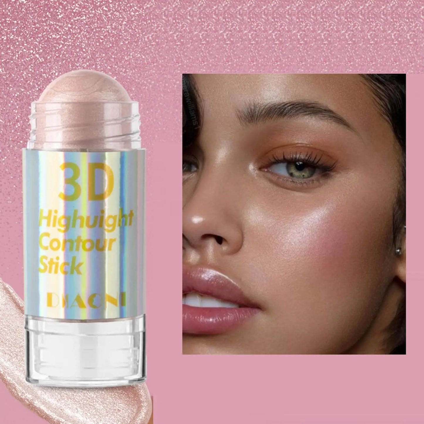 6 Colors 3D Face Brighten Highlighter Bar Cosmetic Face Contour Bronzer Shimmer Highlighter Stick Concealer Cream Makeup tool