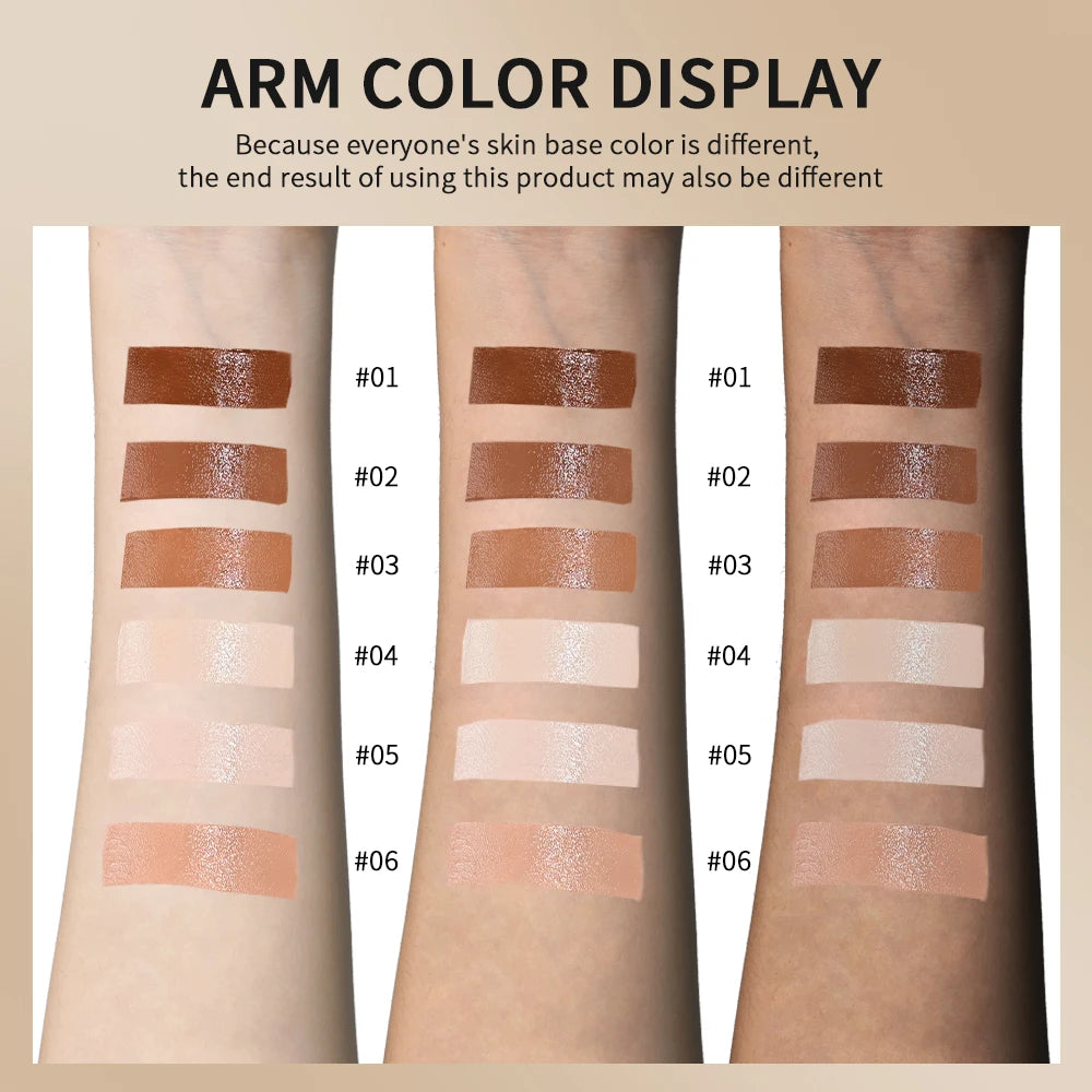 Skin Tint Foundation Stick 6 Colors Balm Serum Boosted Smooth Plumper Hight Coverage Travel Bronze Foundation Stick Makeup