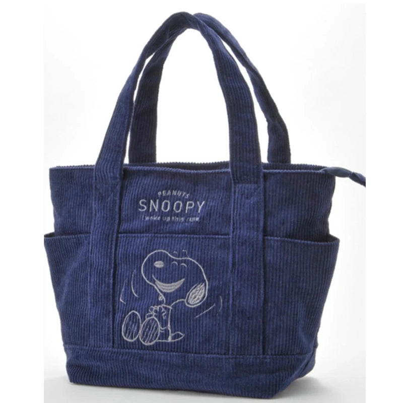 Cute Cartoon Corduroy Handbag Fashion and Casual Multi functional Large Capacity Handbag