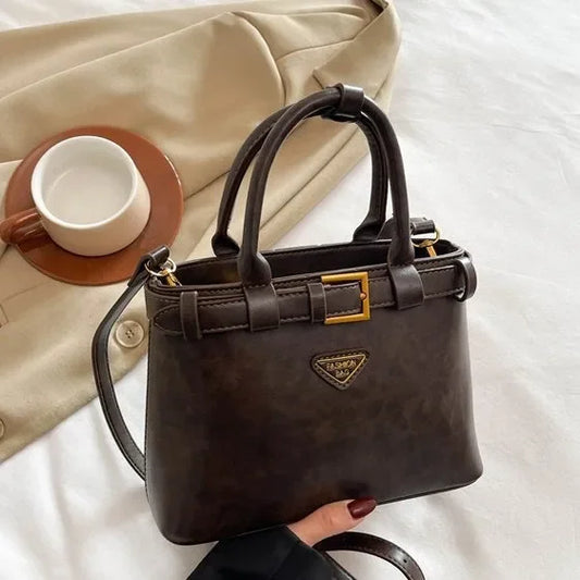 Fashionable Versatile Small Square Bag Women's Retro Crossbody Commuter Bag Ladies Handbag Soft Material Autumn Winter New Model