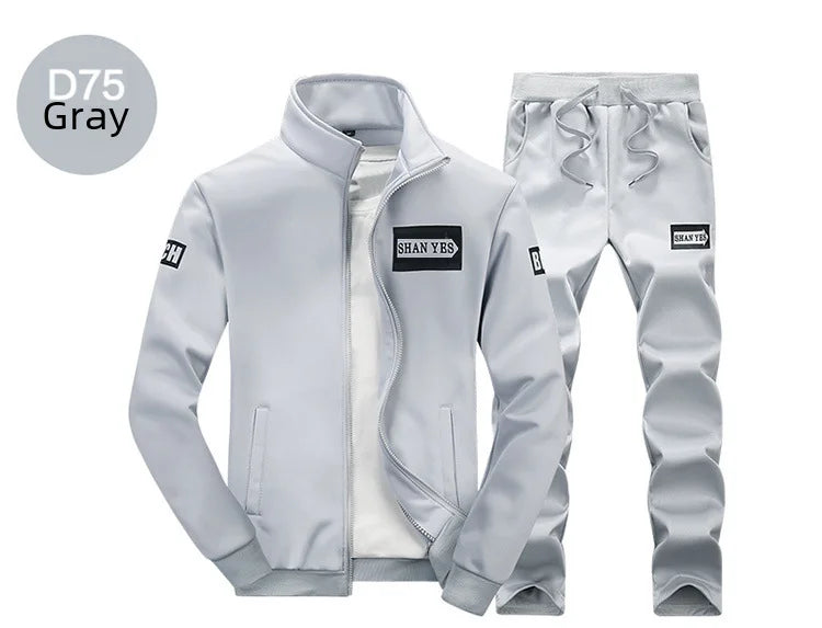 Casual Sports Suit Men's Spring Autumn Korean Style Trendy Running Clothes Sweatshirt Jacket Combinations Men's Wear Clothing