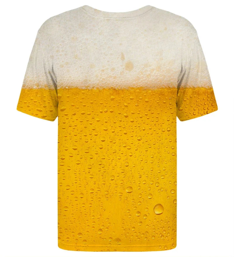 Beer Lover Cosplay T-shirt For Men Clothes Funny Humor Short Sleeve T Shirts Harajuku Fashion Cartoon Pattern Party Trend Tee