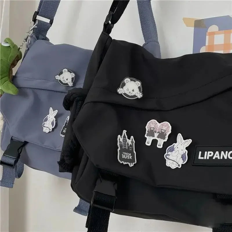 Korean Street Style Versatile Artistic Hong Kong Version Shoulder Bag Messenger Crossbody Bag