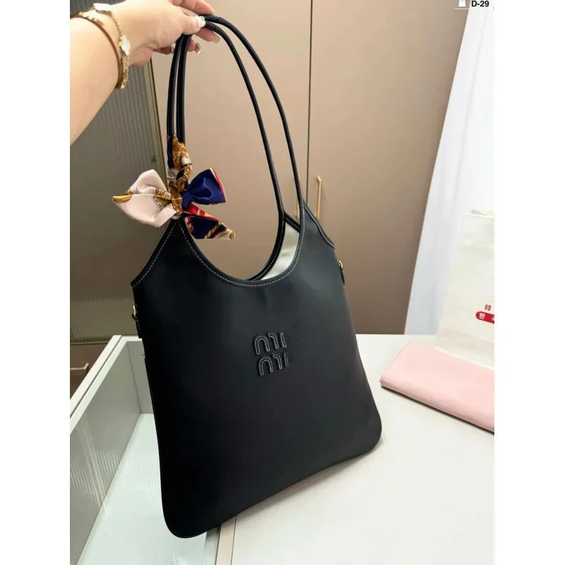 Canva Women's Cross-Border New Style Shoulder Bag HOBO Large Capacity Tote Bag Handheld Diagonal Bags College Style Bags