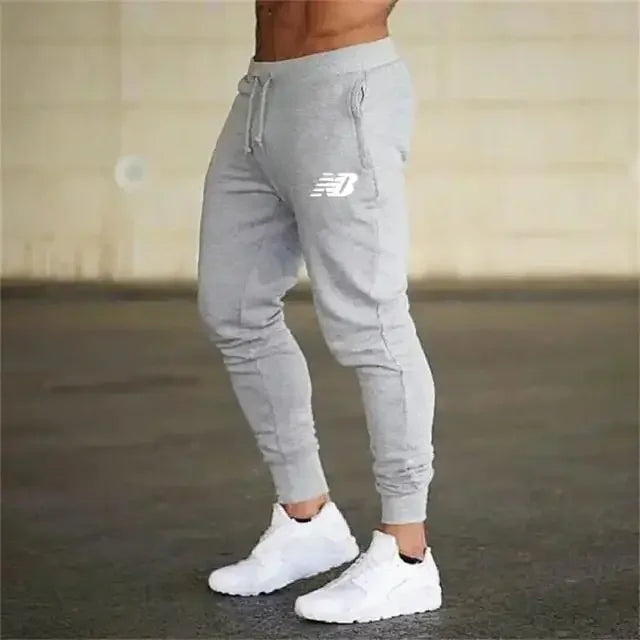 Men's pants Casual Printed   Sweatpants Sports Elastic Trousers Loose Fitness Autumn Breathable Thin Drawstring