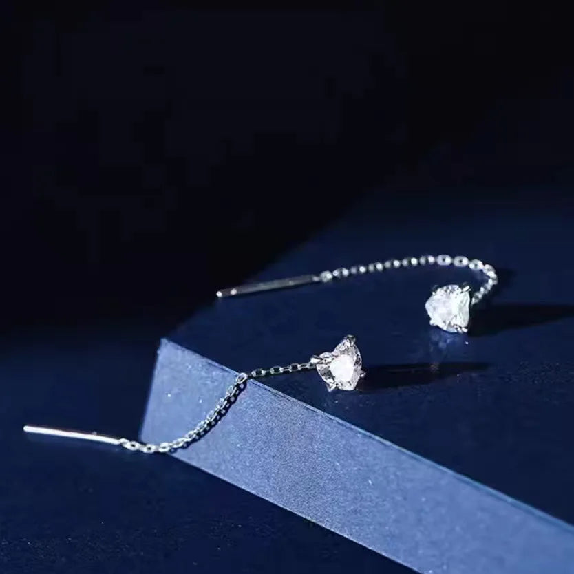 European and American Black Drop Tassel Long Earrings 2025 New Fashion Party Luxury Accessories For Womens Temperament Jewelry