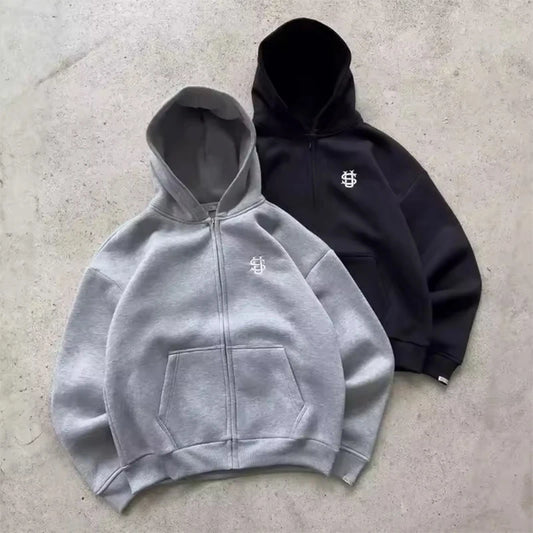 Streetwear Hoodie Sets Mens Y2K Straight Sweatpants Fashion Embroidery Logo Suits Casual High Street Couple Training Suit