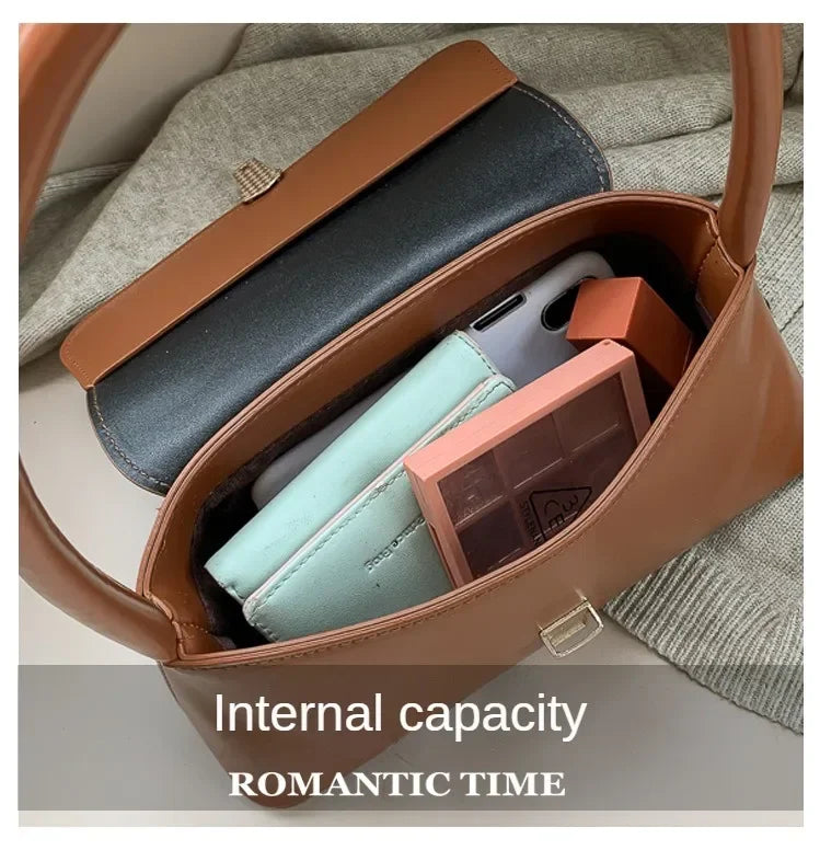 Luxury Brand Crossbody Bags for Women Fashion Design Underarm 2025 Woman Shoulder Bag Female Handbag and Purses Solid Color