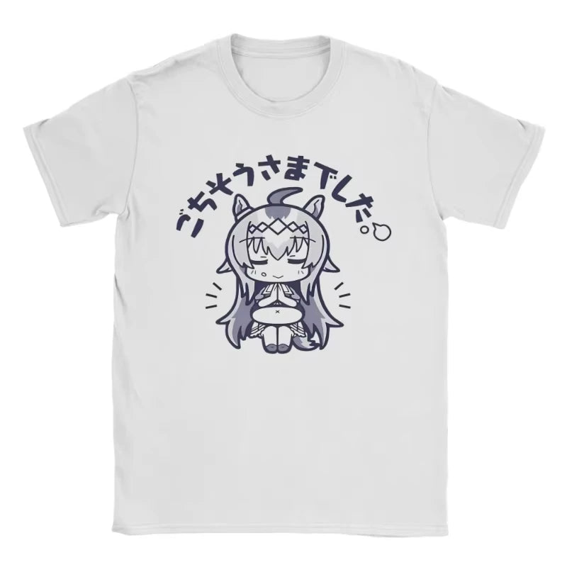 I Paused My Umamusume Career To Be Here Men Women T Shirt Tees Short Sleeve Round Collar T-Shirts Cotton Plus Size Clothes