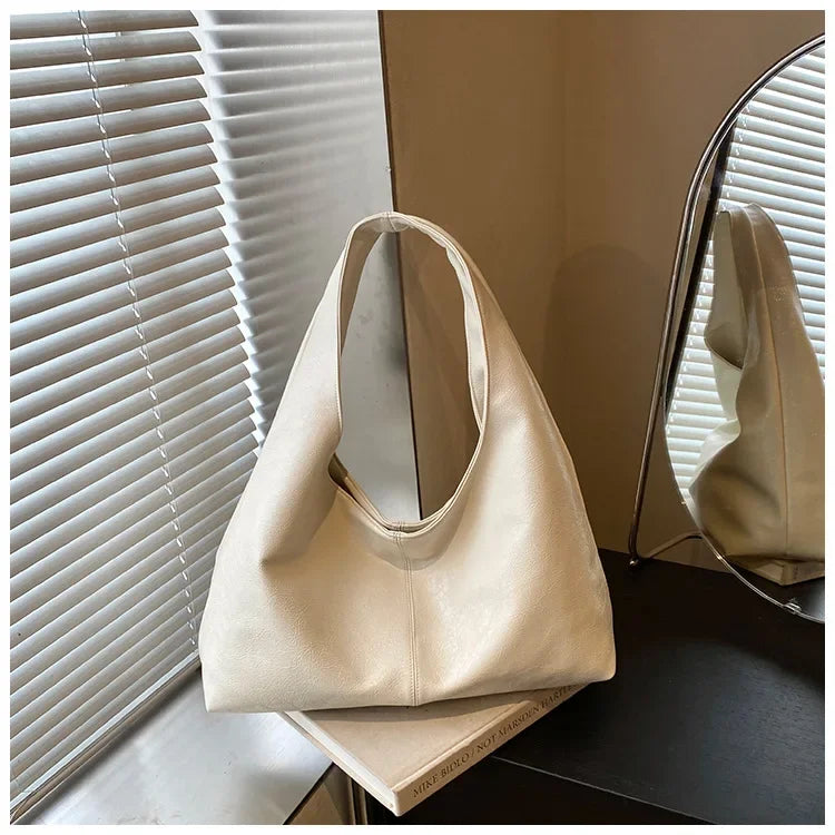Large Capacity PU Leather Hobo Underarm Bags Autumn Winter Shoulder Bag for Women 2025 New Trend Y2K Handbags and Purses Tote