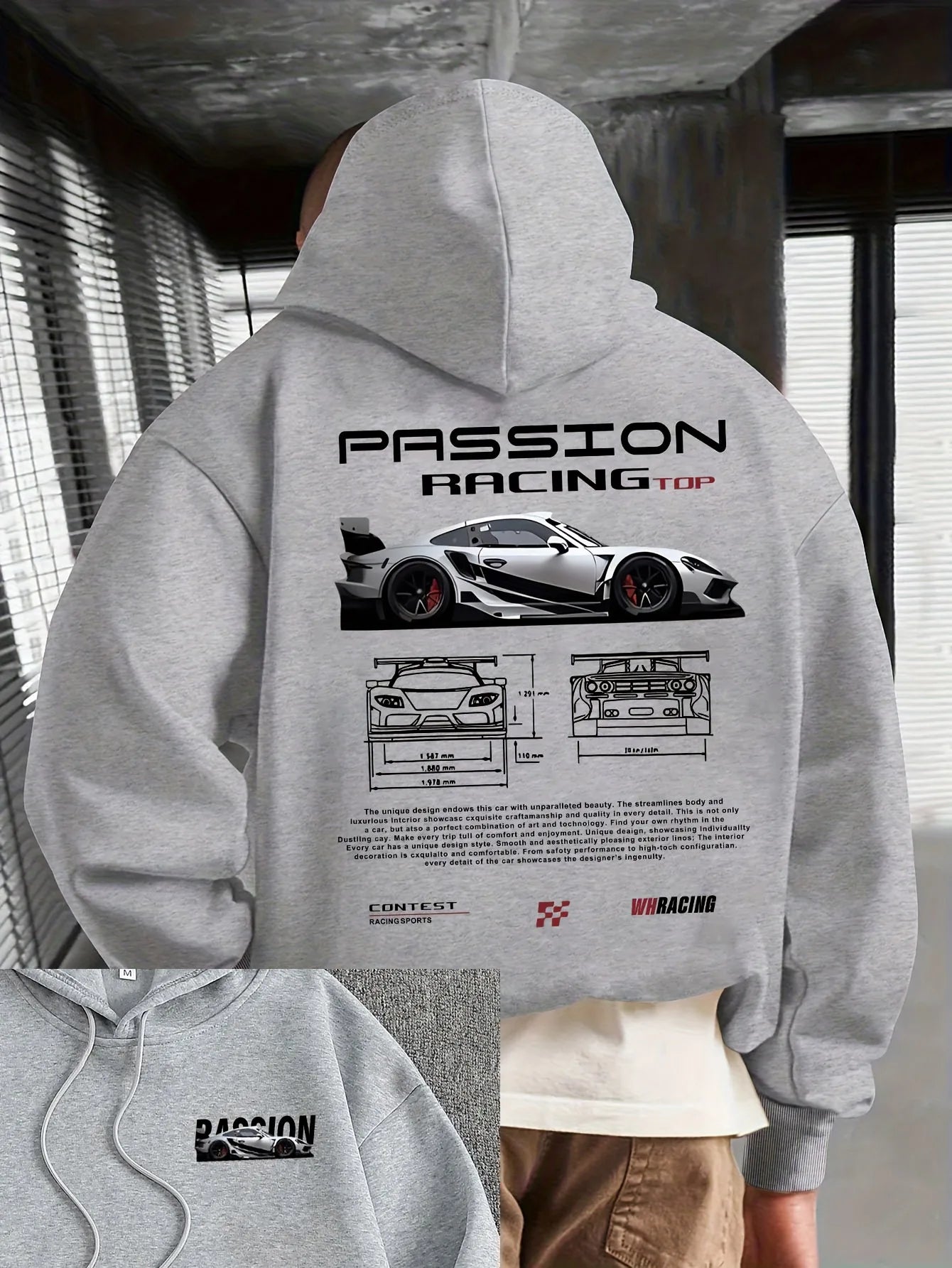 Men's casual hoodie alphabet print loose fit - Temu Bahrain streetwear 22ss men clothing hoodies hoodie men one piece haikyuu