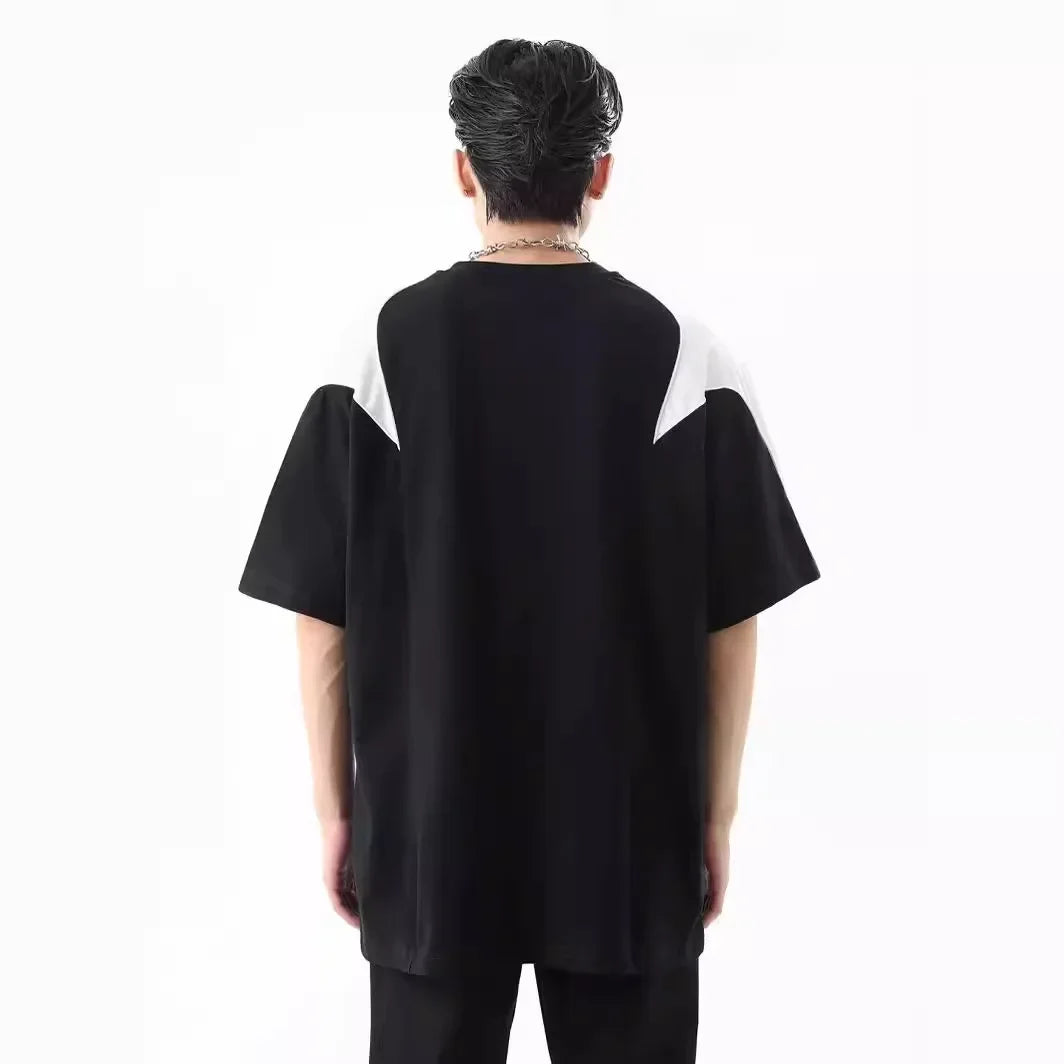 Men's Loose-fit Half Sleeve T-shirt Summer Style Ins Trendy Hong Kong Style Casual Clothes For Young Men