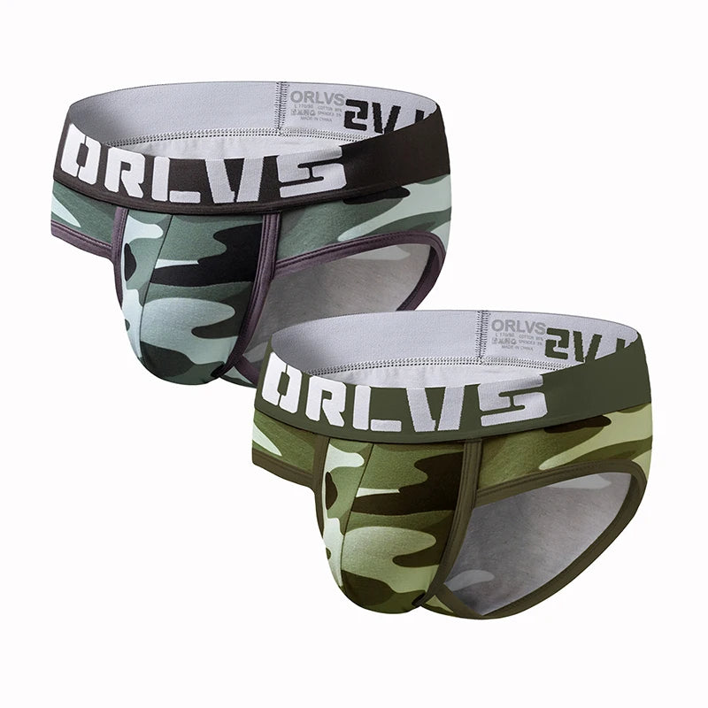 ORLVS New Cotton Comfortable Mens Briefs Underwear Shorts Male Underwear Sexy Gay Men Underwear Bikini Men Briefs Underwear Man