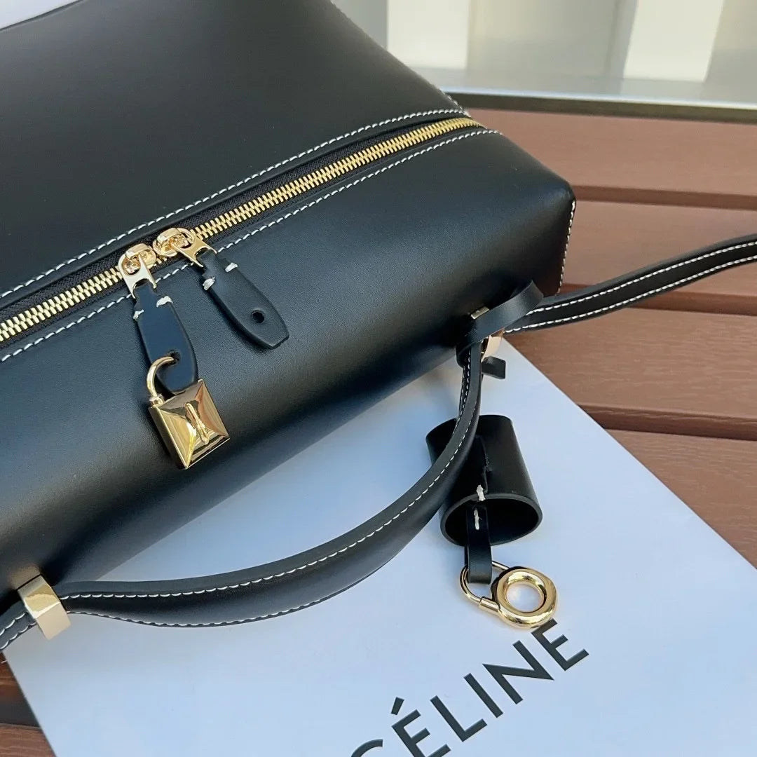 Lp27vintagecow Leather Extra Bag Casual Large Capacity Handbag Single Strap Soft Shape Autumn New Release Box Bag