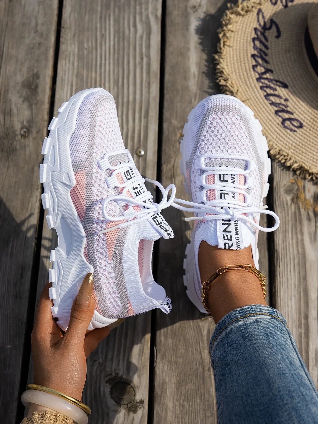 Women Shoes Summer 2025 New Four Seasons Versatile Thin Breathable Casual Shoes Large Fashion Sneakers Women Zapatos De Mujer