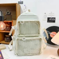 Japanese Kawaii Itabag Women New 2024 Transparent Backpack Women Large Capacity Ita Backpack School Bags For College Student JK