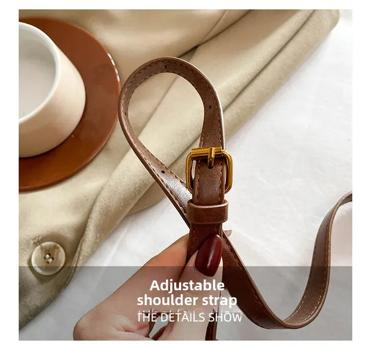 Fashionable Versatile Small Square Bag Women's Retro Crossbody Commuter Bag Ladies Handbag Soft Material Autumn Winter New Model