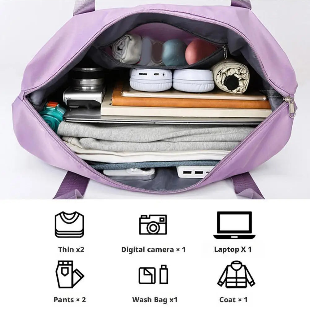 Travel Portable Large Capacity Detachable Universal Wheel Storage Bag Check-In Bag with Wheel Double Layer Carry-On Bag