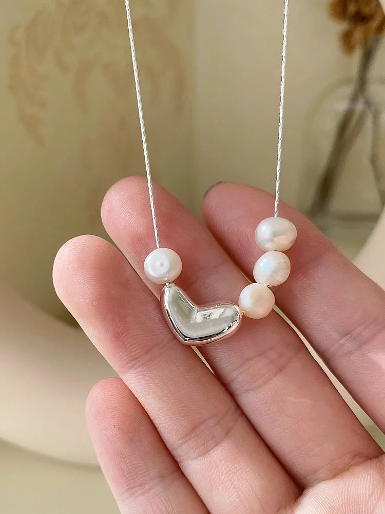 2025 New Women's Pearl Necklace Kpop Gold Color Beads Pendant Necklaces Goth Double Layer Chain Choker for Women Fashion Jewelry