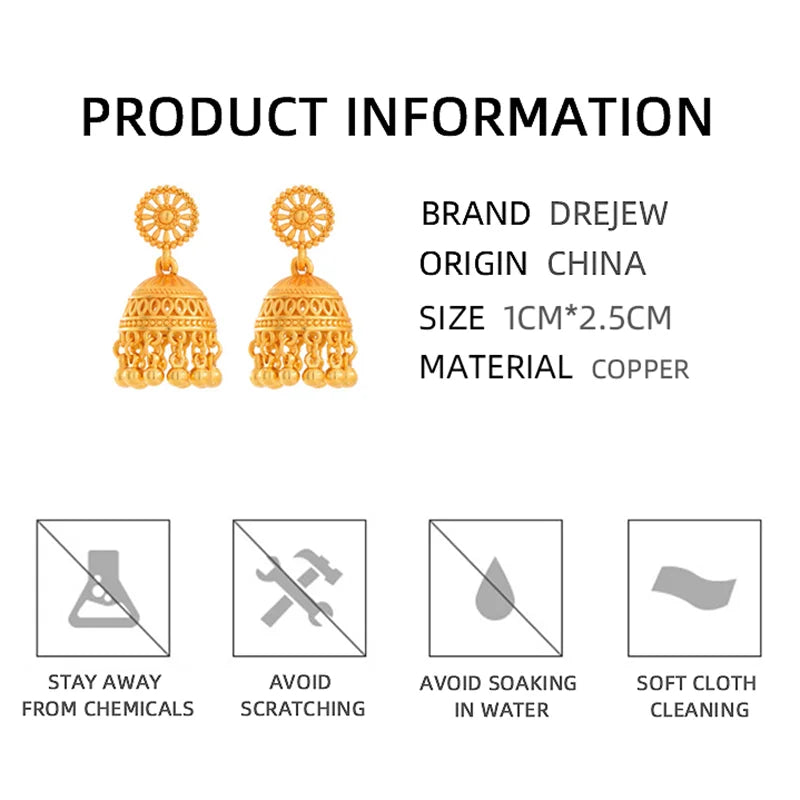 DREJEW Vintage Bell Tassel Earrings for Women 2025 European and American Drop Earring High-end Luxury Designer Jewelry