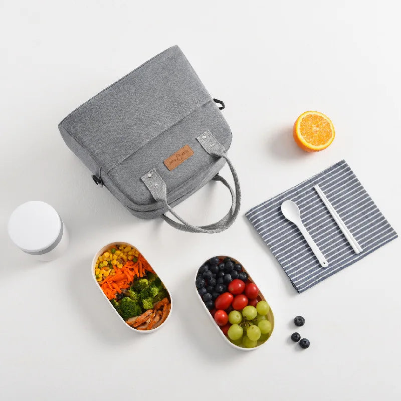 Small Lunch Cooler Bag for Women Men Leakproof Food Carrier Work Lunch Bag Thermal Keeps Cold & Heat Insulated Tote with Zipper
