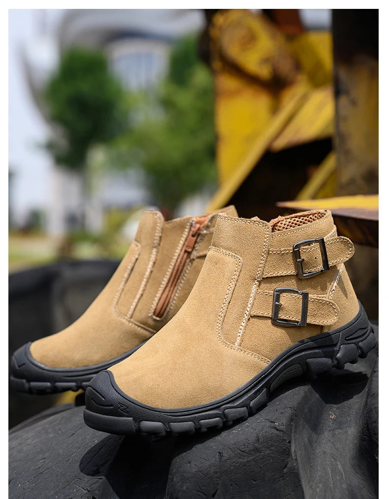 Men Work Safety Boots Indestructible Welder Shoes Steel Toe Work Shoes Anti smashing Security Protective Men Safety Shoes
