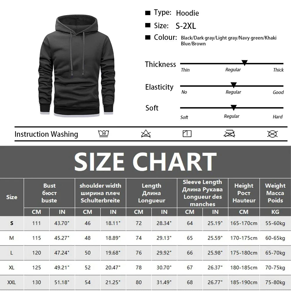 Spring Autumn Pullovers Fashion Black Multiple Colour Oversized Sweatshirts Top Men's Casual Hoodies Women's Fleece Warm Hoodies