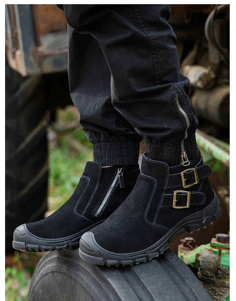 Men Work Safety Boots Indestructible Welder Shoes Steel Toe Work Shoes Anti smashing Security Protective Men Safety Shoes