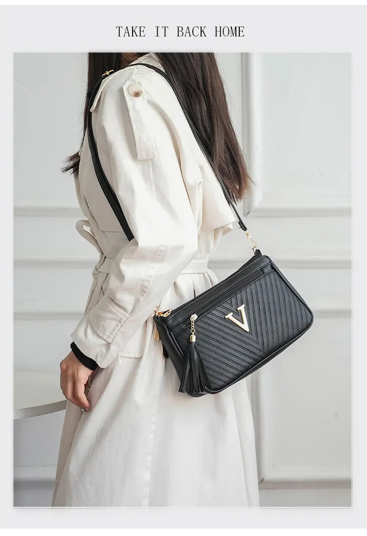 Women's Middle-aged Crossbody Bag Korean Version 2025 Spring/summer Fashion Trend Single Shoulder Bag Change Mobile Phone Purse