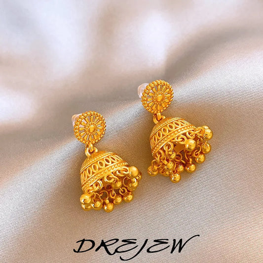 DREJEW Vintage Bell Tassel Earrings for Women 2025 European and American Drop Earring High-end Luxury Designer Jewelry
