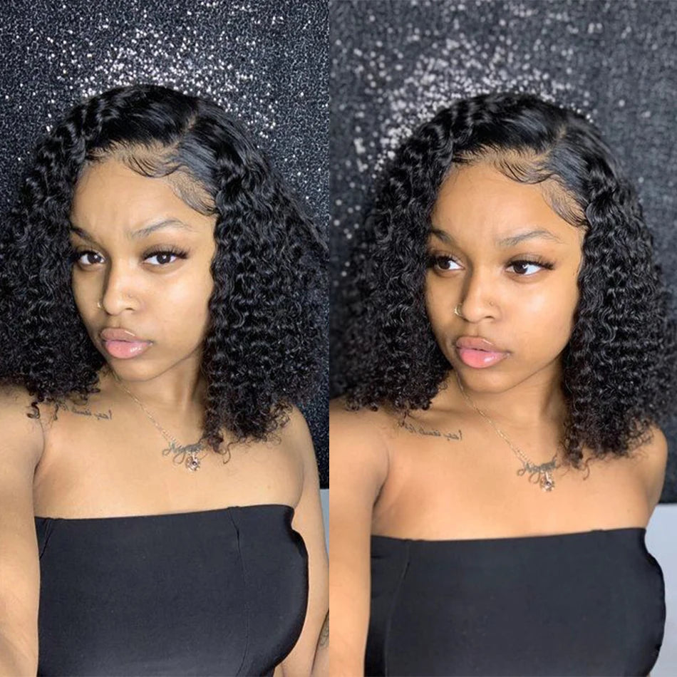 HD Lace Frontal Wigs 13x4 Glueless Wigs Kinky Straight Human Hair Lace Front Wigs Ready to Wear Yaki Straight Wigs For Women