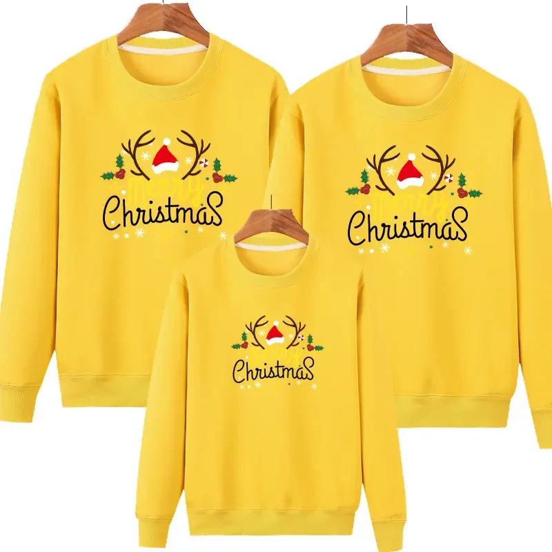 2026 Christmas Sweaters Xmas Autumn Father Mother Kids Baby Cotton Sweatshirts Baby Mommy and Me Clothes Family Matching Outfits