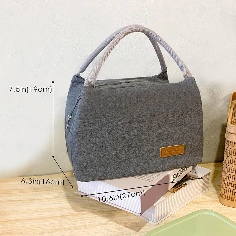 Small Lunch Cooler Bag for Women Men Leakproof Food Carrier Work Lunch Bag Thermal Keeps Cold & Heat Insulated Tote with Zipper
