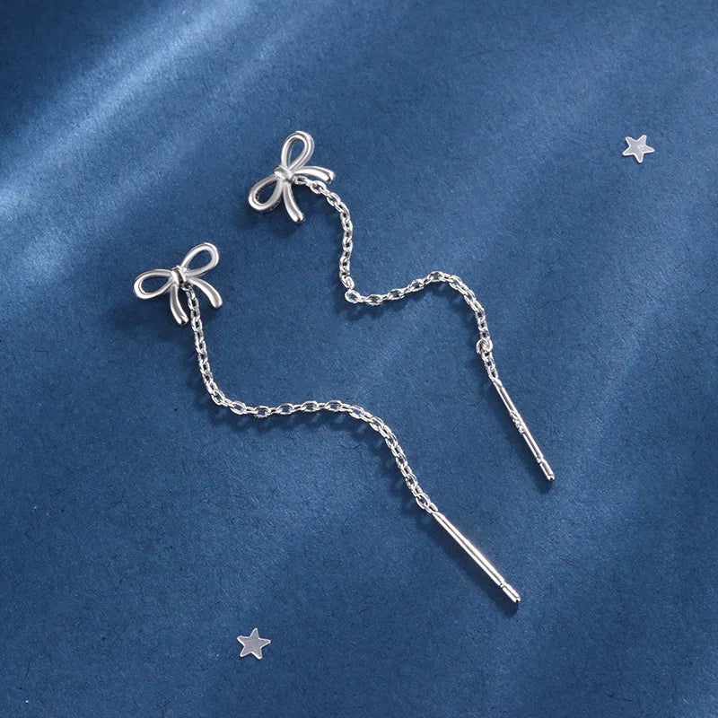 European and American Black Drop Tassel Long Earrings 2025 New Fashion Party Luxury Accessories For Womens Temperament Jewelry