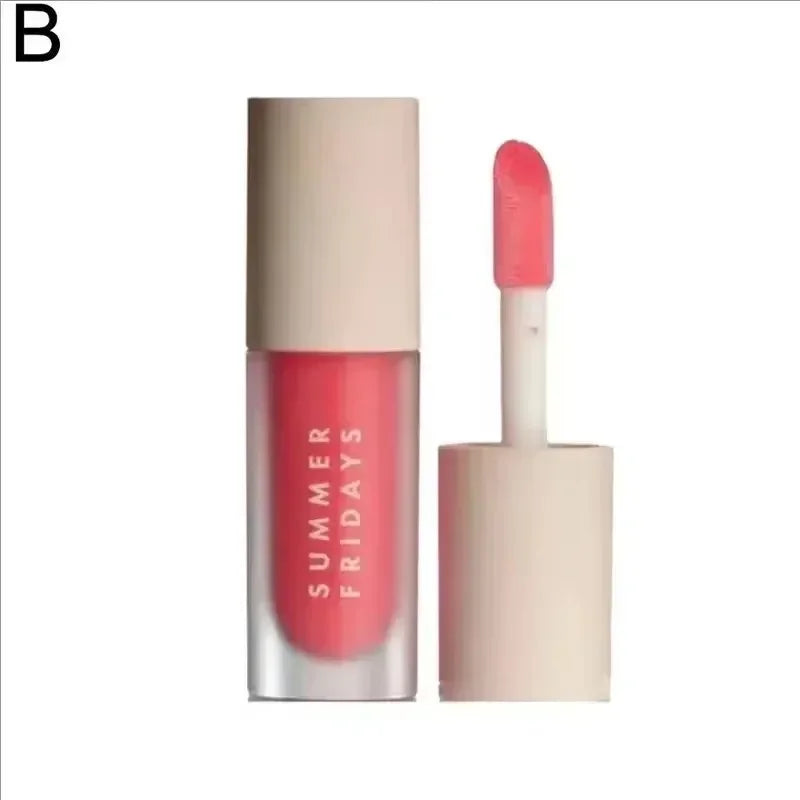 Summer Friday's Vanilla Beige Lip Balm Moisturizing Transparent Lipstick Set Smooth Soft Tube Mirror Lip Gloss Lip Blum Makeup