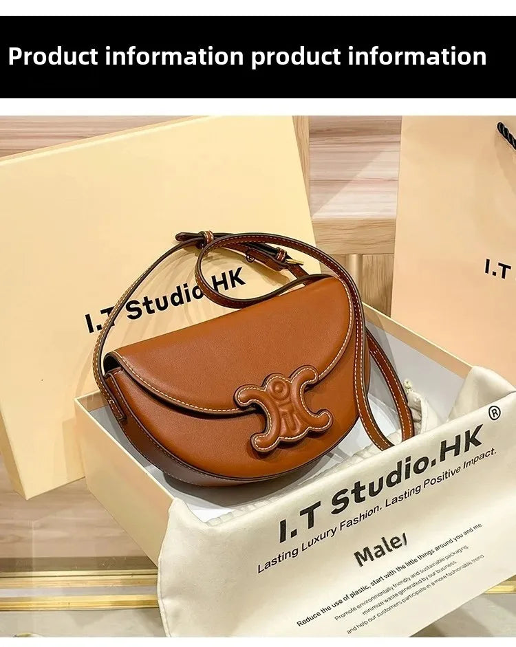 Trendy Fashionable Versatile Women's Shoulder Bag 2024 New Style Summer Collection Genuine Leather Waist Crossbody Small Bag