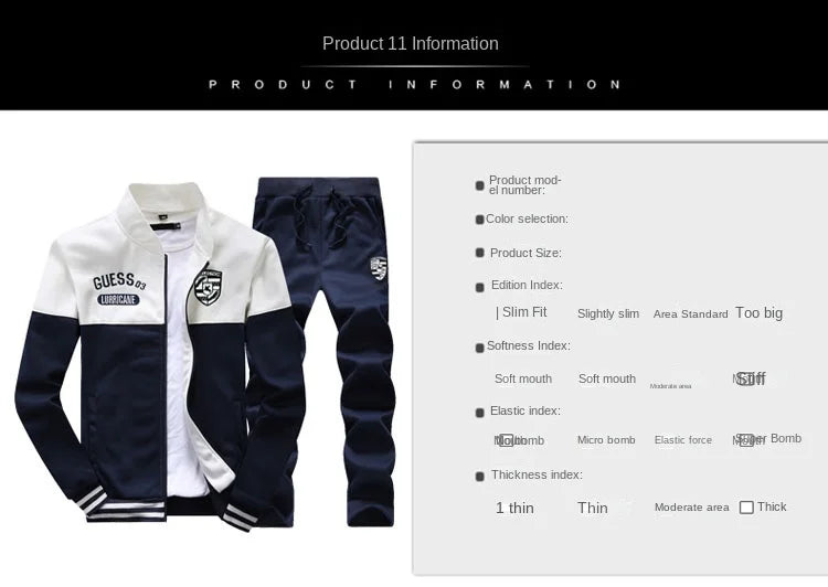 MINISO winter fleece sportswear men's set loose stand collar cardigan jacket outdoor casual multi-color selection set men's hood