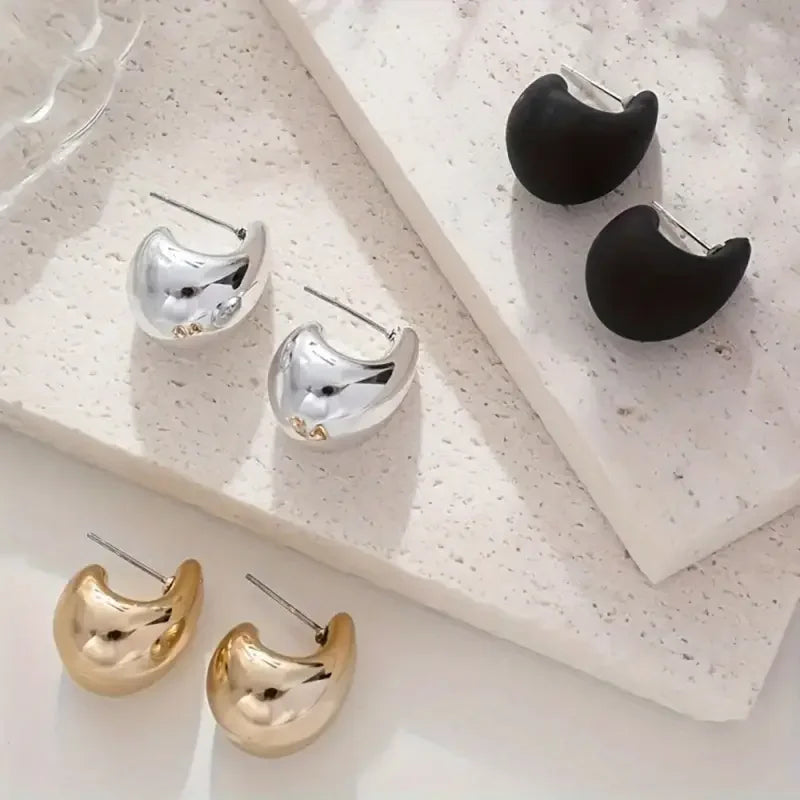 Vintage Elegant Teardrop Stud Earring Set Chic Simple Fashion Lightweight Earrings  for Women Daily Wear Party Jewelry Gift 2025