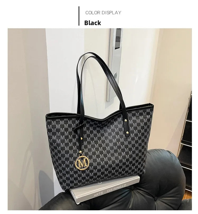 Large Capacity Commuting Tote Bags Fashionable Printed Pu Leather Handbag for Women College Students Class Handbags Shoulder Bag