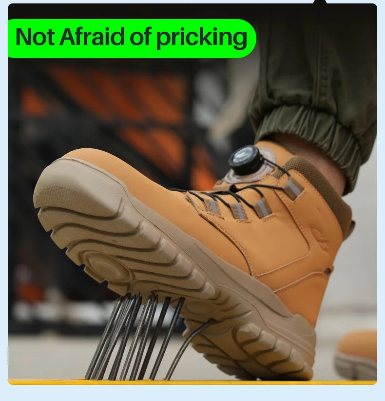Work Safety Boots Men Waterproof Security Boots lightweight Industrial Steel Toe Work Shoes Protective Men Safety Shoes Size 48