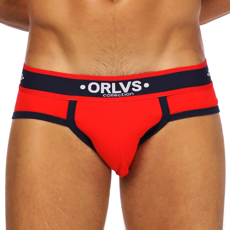 ORLVS New Cotton Comfortable Mens Briefs Underwear Shorts Male Underwear Sexy Gay Men Underwear Bikini Men Briefs Underwear Man