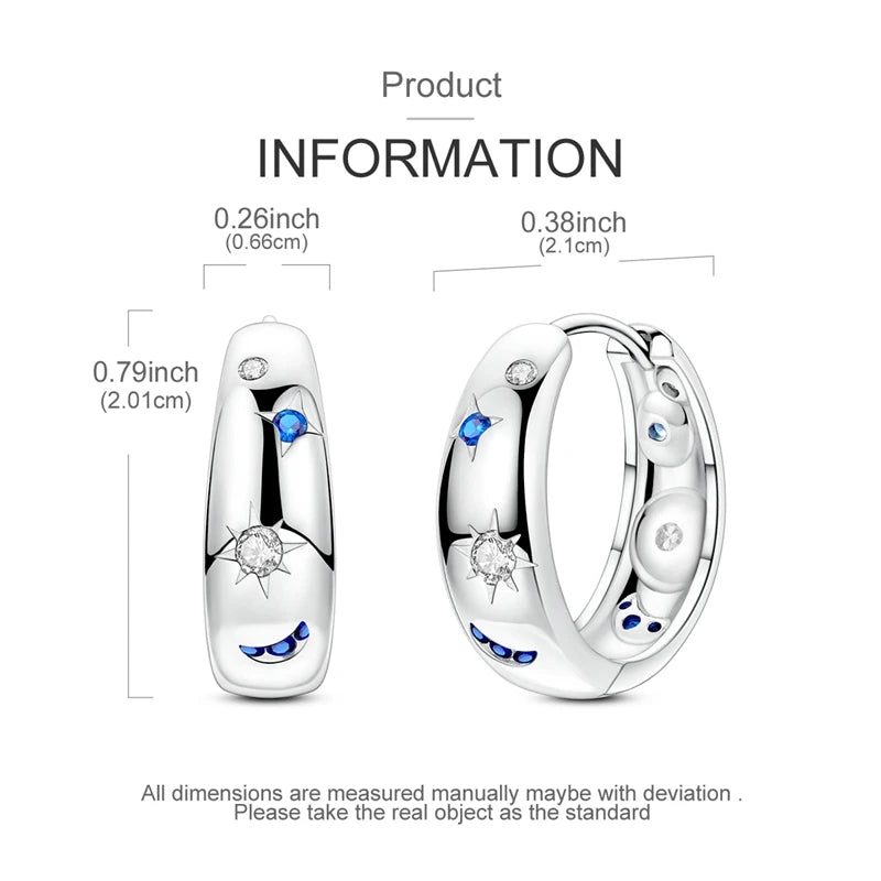 2025 New 925 Sterling Silver Hoop Earrings Flowers Zircon Drop Earrings Stud For Woman Fine Birthday Wedding Party Jewelry Gifts